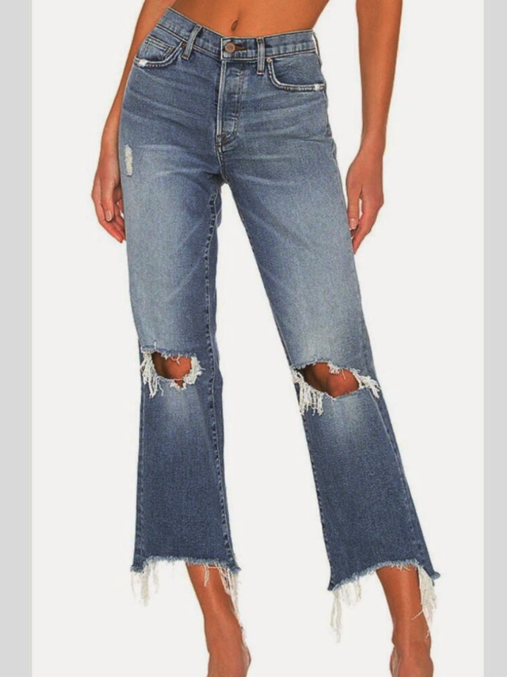 WILSON Gabrielle Jeans Medium Wash Distressed High Rise New! size 24/26